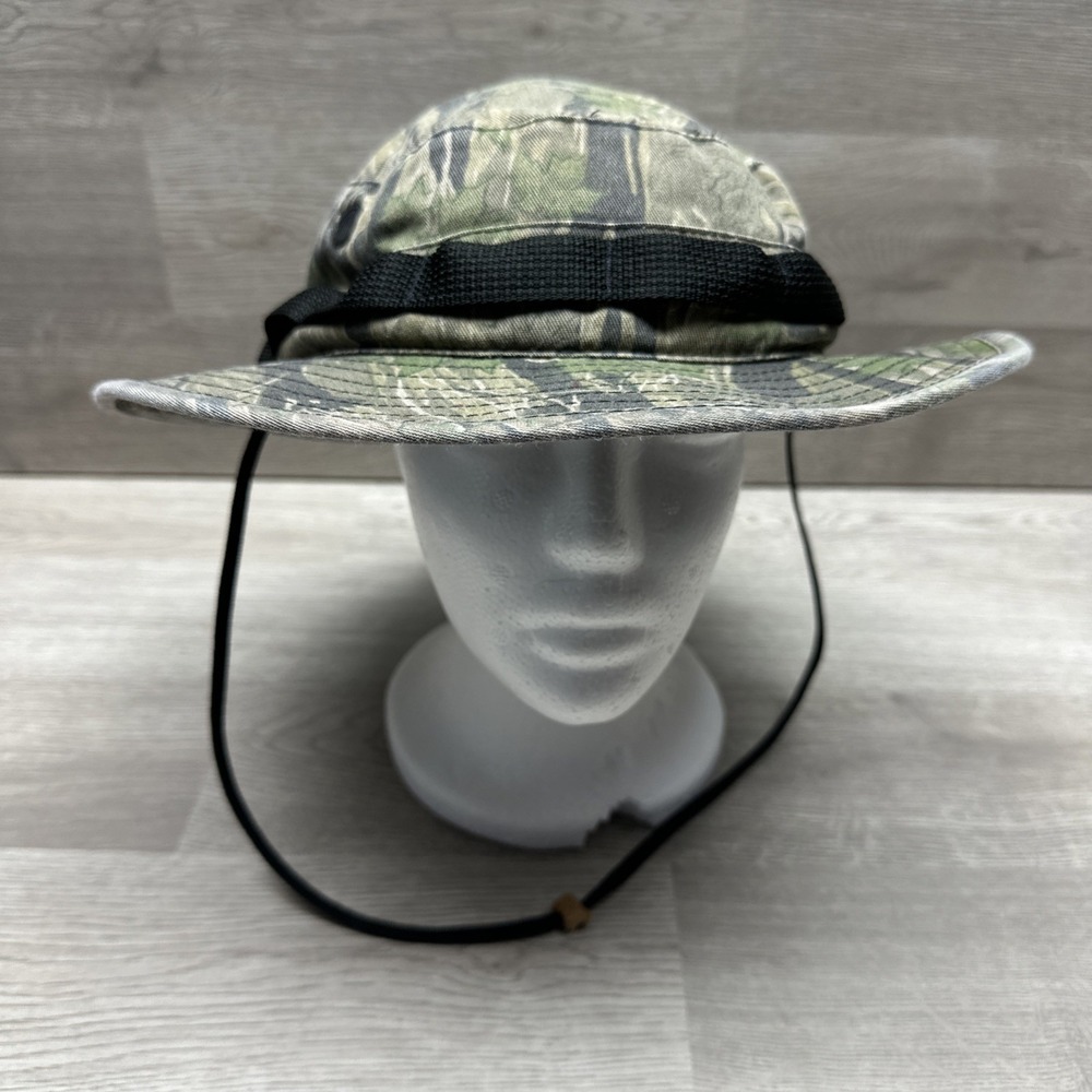VTG Military Issue Smokey Branch Camo‎ Safari Hat Size 7 1/2" Fade Vented Sides